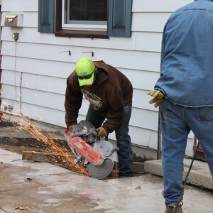 Concrete removal for excavation